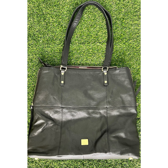 Kooba Everetti Black Leather Fringed Tote Satchel Bag - Perfect Condition - Picture 3 of 17